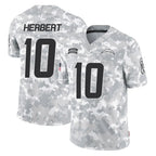 Choea LA.Chargers #10 Justin Herbert Player Arctic Camo Salute To Service Limited Game Stitched Jerseys