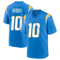 Choea LA.Chargers #10 Justin Herbert Player Blue Home Game Stitched Jerseys