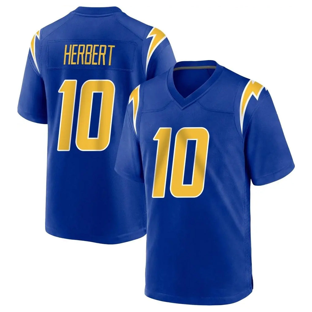 Choea LA.Chargers #10 Justin Herbert Player Royal Home Game Stitched Jerseys