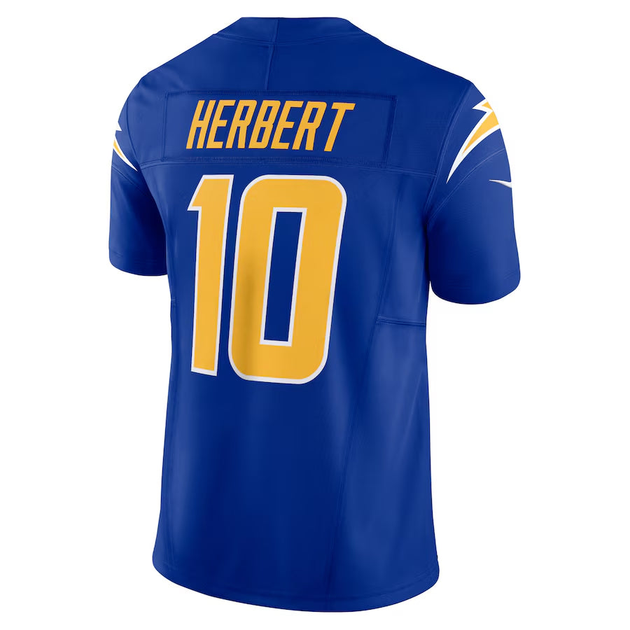 Choea LA.Chargers #10 Justin Herbert Player Royal Vapor F.U.S.E. Limited Stitched Jerseys