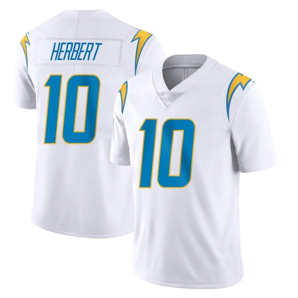 Choea LA.Chargers #10 Justin Herbert Player White Limited Vapor Untouchable Home Game Stitched Jerseys