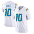 Choea LA.Chargers #10 Justin Herbert Player White Limited Vapor Untouchable Home Game Stitched Jerseys