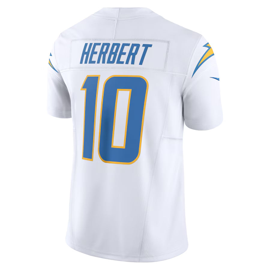 Choea LA.Chargers #10 Justin Herbert Player White Vapor F.U.S.E. Limited Stitched Jerseys