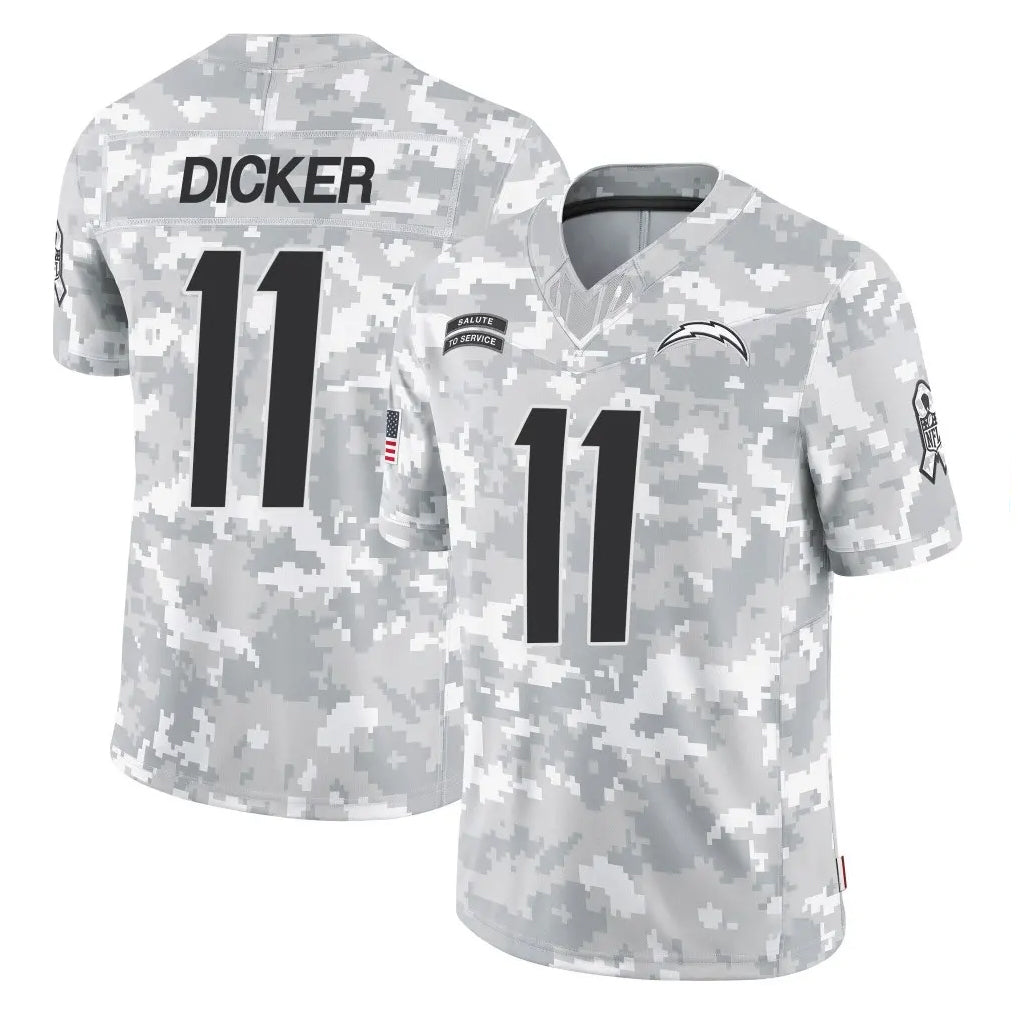 Choea LA.Chargers #11 Cameron Dicker Player Arctic Camo Salute To Service Limited Game Stitched Jerseys