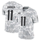 Choea LA.Chargers #11 Cameron Dicker Player Arctic Camo Salute To Service Limited Game Stitched Jerseys