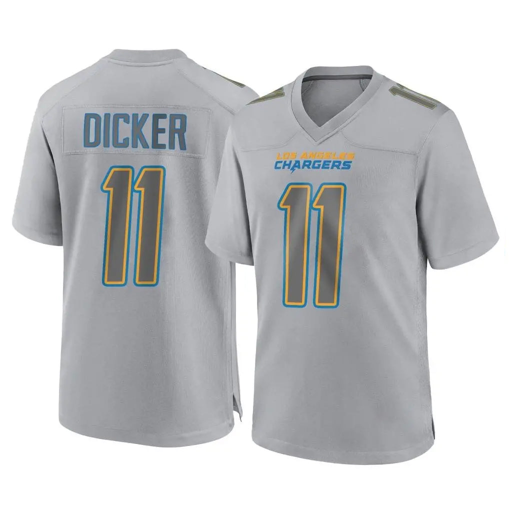Choea LA.Chargers #11 Cameron Dicker Player Gray Atmosphere Fashion Home Game Stitched Jerseys