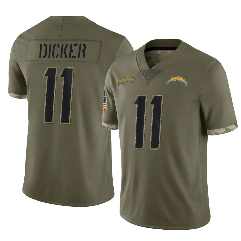Choea LA.Chargers #11 Cameron Dicker Player Olive Salute To Service Limited Stitched Jerseys