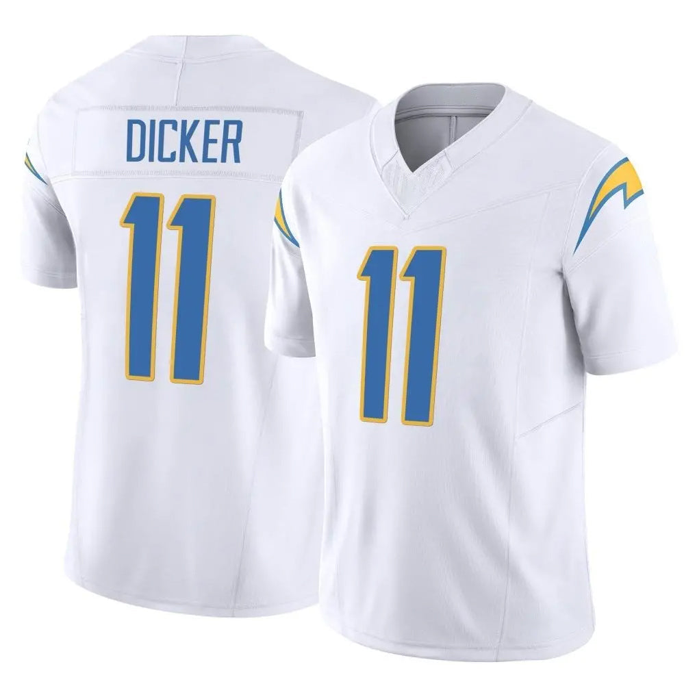 Choea LA.Chargers #11 Cameron Dicker Player White Limited Vapor F.U.S.E. Home Game Stitched Jerseys
