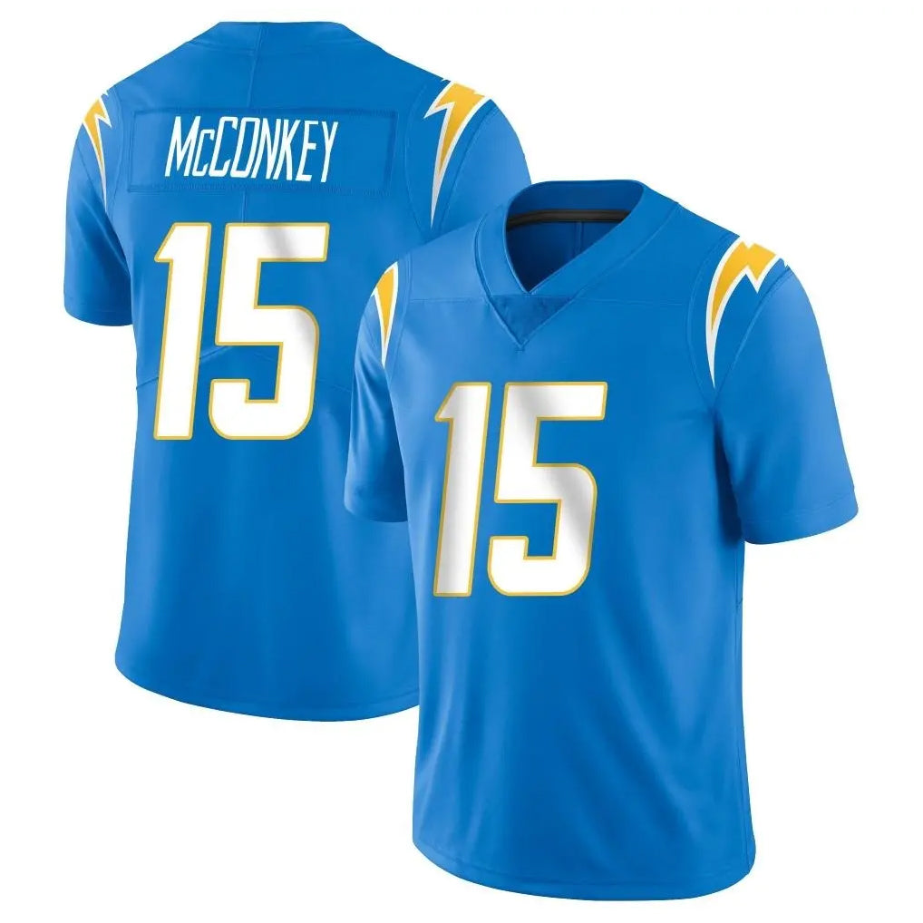 Choea LA.Chargers #15 Ladd McConkey Player Blue Limited Vapor Untouchable Home Game Stitched Jerseys
