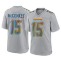 Choea LA.Chargers #15 Ladd McConkey Player Gray Atmosphere Fashion Home Game Stitched Jerseys