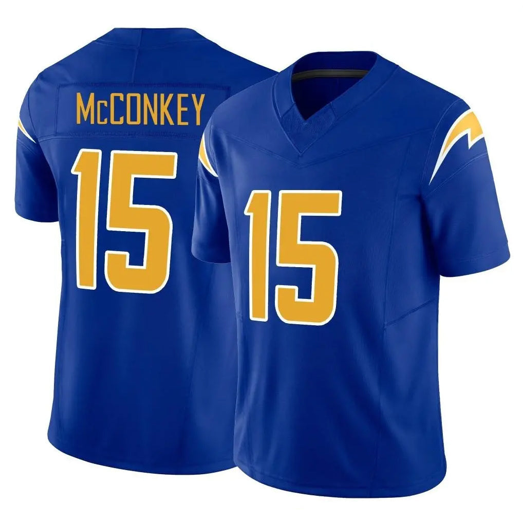 Choea LA.Chargers #15 Ladd McConkey Player Royal Limited Vapor F.U.S.E. Home Game Stitched Jerseys