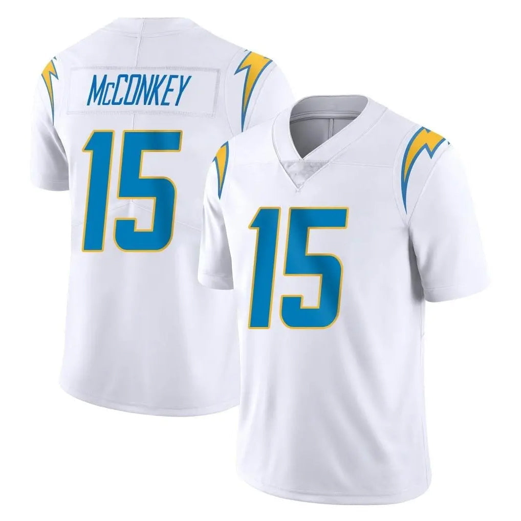 Choea LA.Chargers #15 Ladd McConkey Player White Limited Vapor Untouchable Home Game Stitched Jerseys