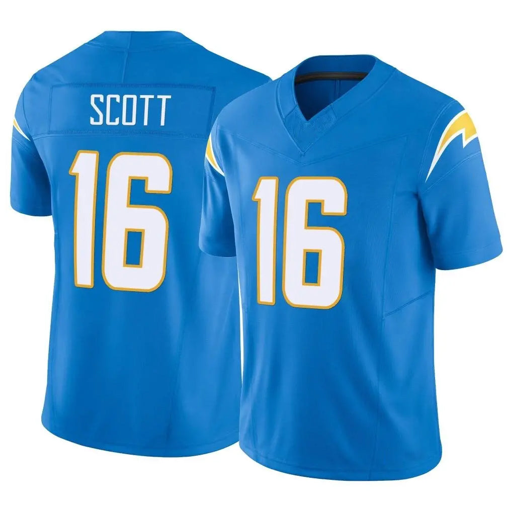 Choea LA.Chargers #16 J.K. Scott Player Blue Limited Vapor F.U.S.E. Home Game Stitched Jerseys