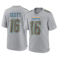 Choea LA.Chargers #16 J.K. Scott Player Gray Atmosphere Fashion Home Game Stitched Jerseys