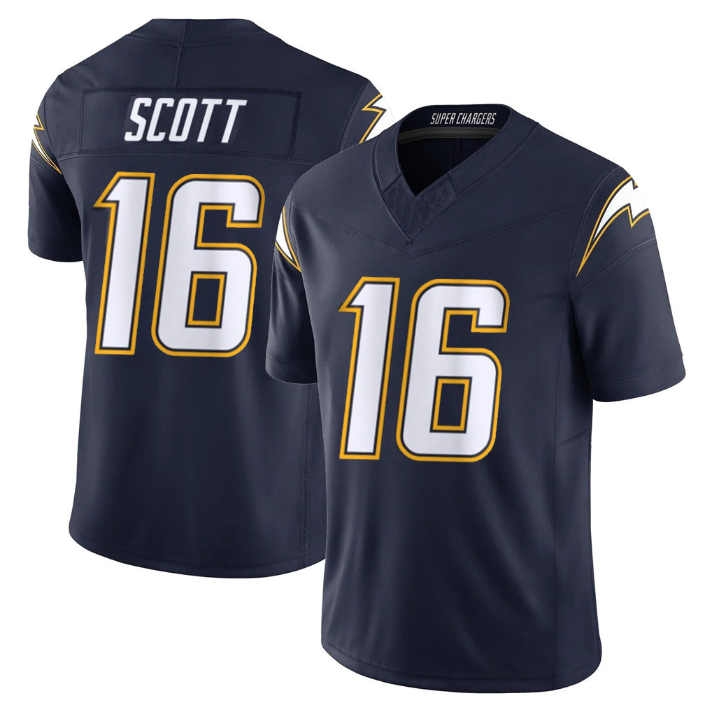 Choea LA.Chargers #16 J.K. Scott Player Navy Vapor F.U.S.E. Limited Home Game Stitched Jerseys