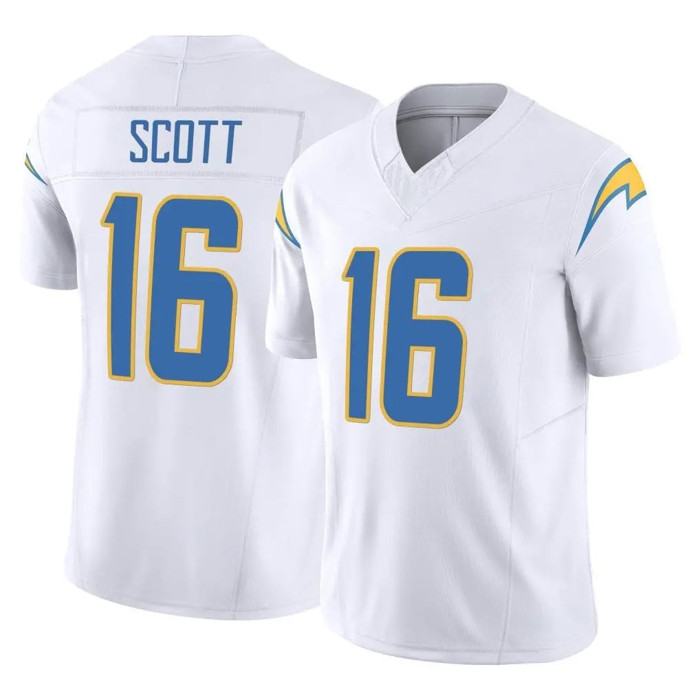 Choea LA.Chargers #16 J.K. Scott Player White Limited Vapor F.U.S.E. Home Game Stitched Jerseys