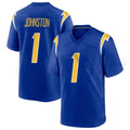 Choea LA.Chargers #1 Quentin Johnston Player Royal Home Game Stitched Jerseys