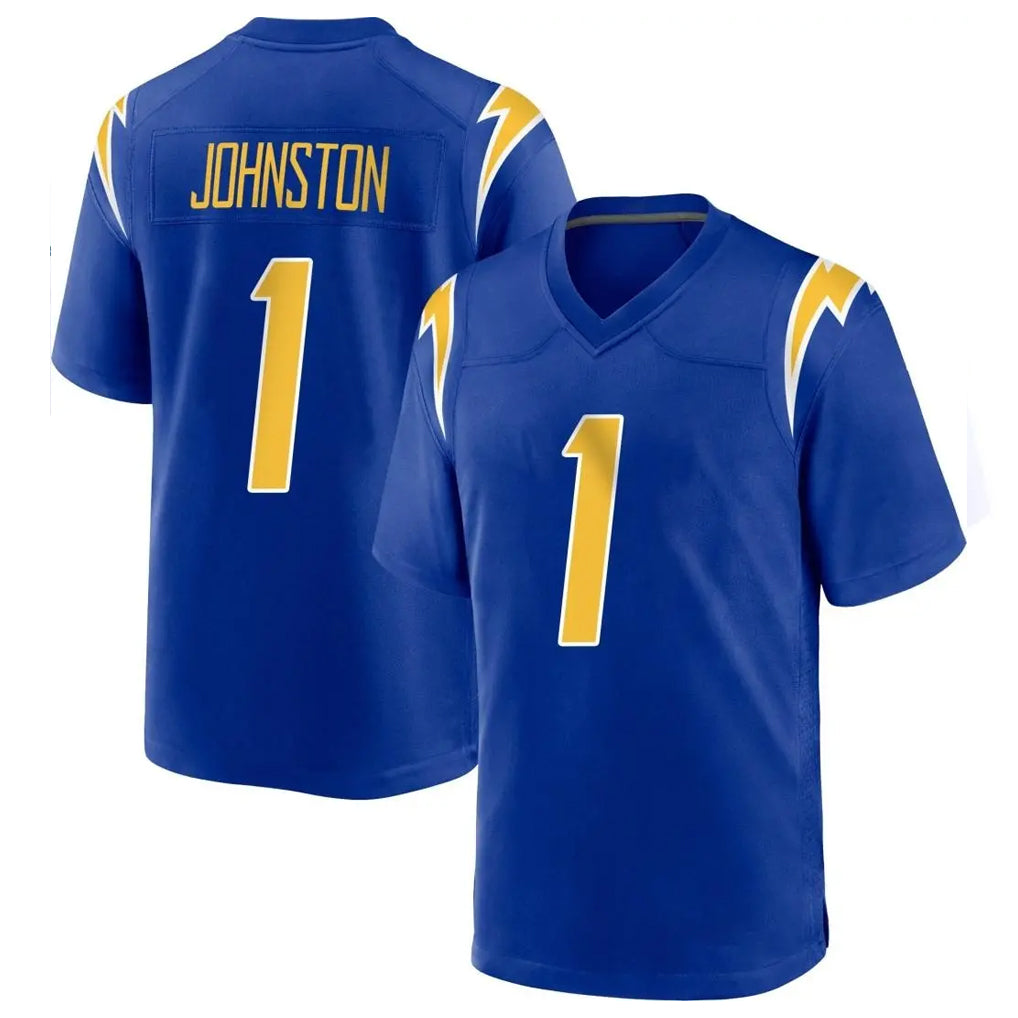 Choea LA.Chargers #1 Quentin Johnston Player Royal Home Game Stitched Jerseys