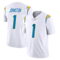 Choea LA.Chargers #1 Quentin Johnston Player White Limited Vapor Untouchable Home Game Stitched Jerseys