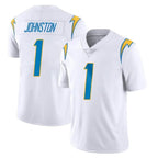 Choea LA.Chargers #1 Quentin Johnston Player White Limited Vapor Untouchable Home Game Stitched Jerseys