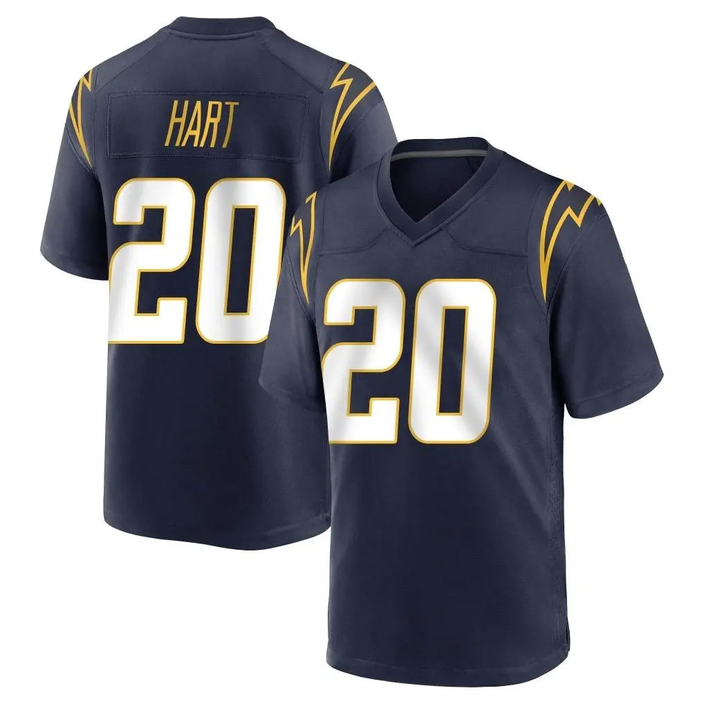 Choea LA.Chargers #20 Cam Hart Player Navy Home Game Stitched Jerseys