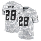 Choea LA.Chargers #28 Kimani Vidal Player Arctic Camo Salute To Service Limited Game Stitched Jerseys
