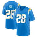Choea LA.Chargers #28 Kimani Vidal Player Blue Home Game Stitched Jerseys