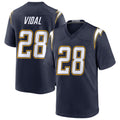 Choea LA.Chargers #28 Kimani Vidal Player Navy Alternate Home Game Stitched Jerseys