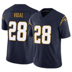 Choea LA.Chargers #28 Kimani Vidal Player Navy Limited Vapor F.U.S.E. Home Game Stitched Jerseys