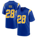 Choea LA.Chargers #28 Kimani Vidal Player Royal Home Game Stitched Jerseys