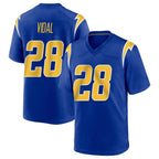 Choea LA.Chargers #28 Kimani Vidal Player Royal Home Game Stitched Jerseys