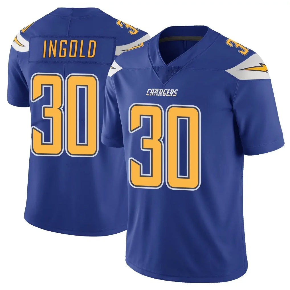 Choea LA.Chargers #30 Alec Ingold Player Royal Limited Color Rush Vapor Untouchable Home Game Stitched Jerseys
