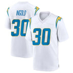 Choea LA.Chargers #30 Alec Ingold Player White Home Game Stitched Jerseys