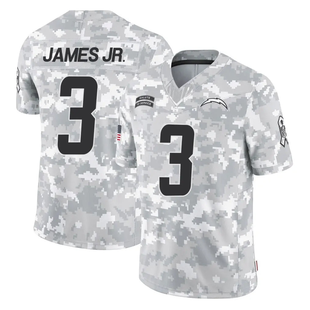 Choea LA.Chargers #3 Derwin James Jr. Player Arctic Camo Salute To Service Limited Game Stitched Jerseys