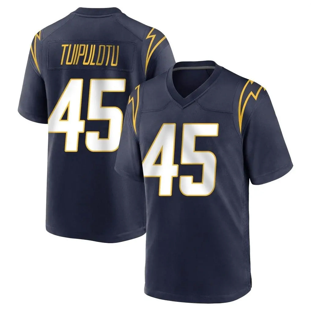 Choea LA.Chargers #45 Tuli Tuipulotu Player Navy Home Game Stitched Jerseys