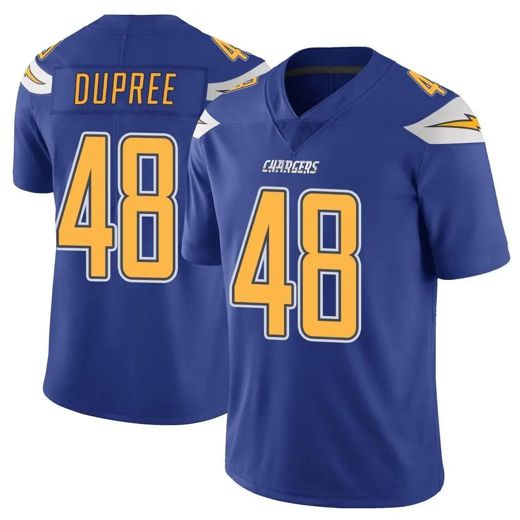 Choea LA.Chargers #48 Bud Dupree Player Royal Limited Color Rush Vapor Untouchable Home Game Stitched Jerseys