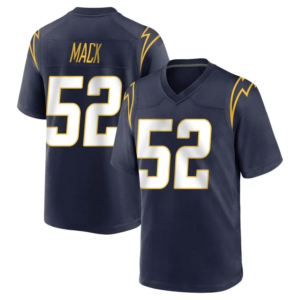 Choea LA.Chargers #52 Khalil Mack Player Navy Home Game Stitched Jerseys