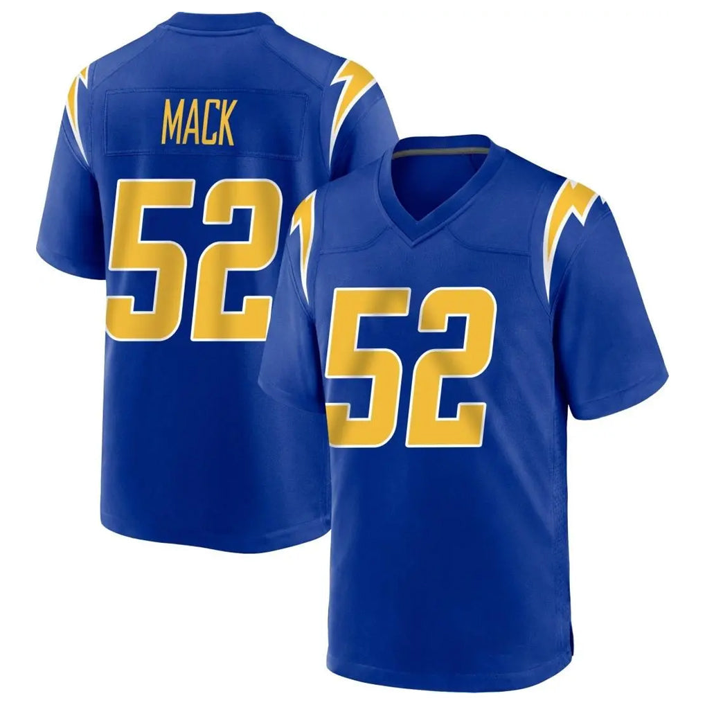 Choea LA.Chargers #52 Khalil Mack Player Royal Home Game Stitched Jerseys