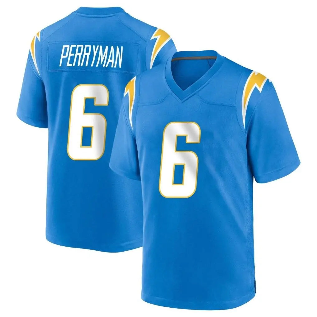 Choea LA.Chargers #6 Denzel Perryman Player Blue Home Game Stitched Jerseys