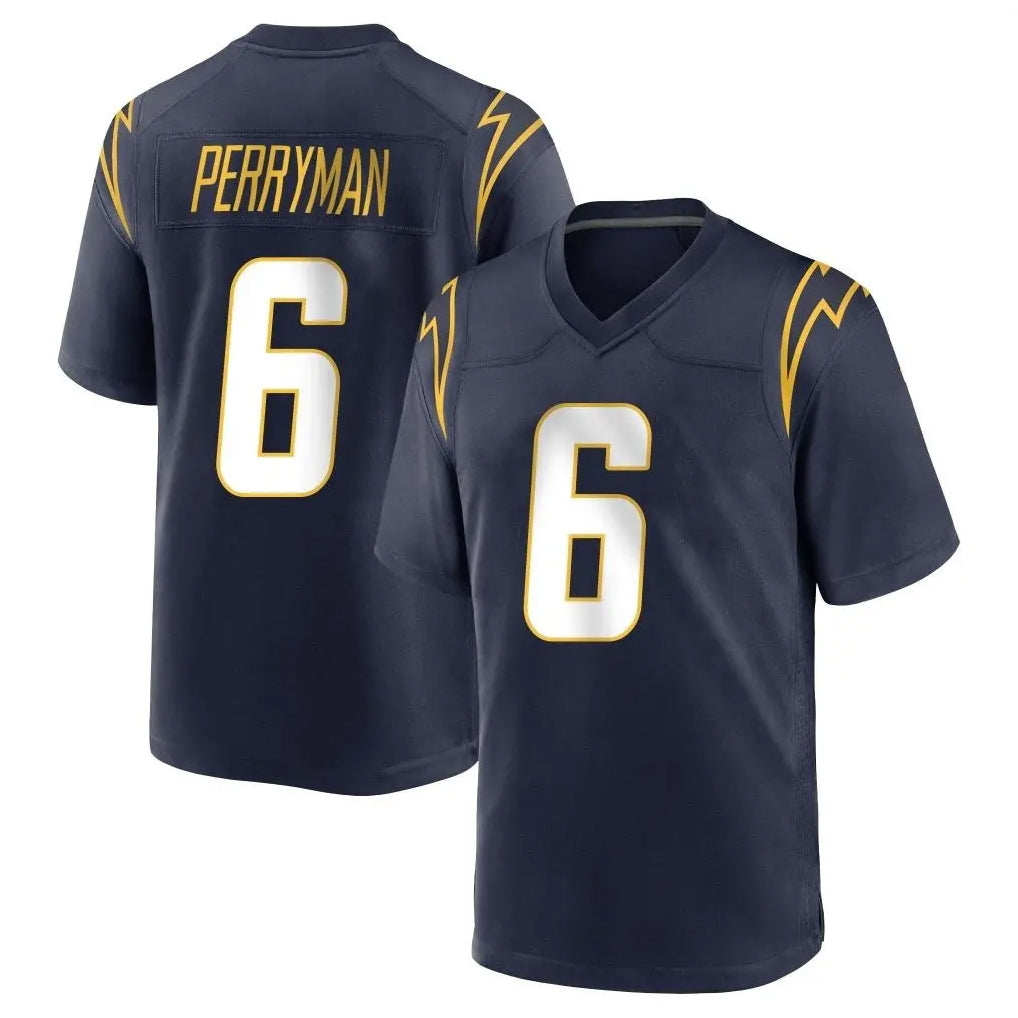 Choea LA.Chargers #6 Denzel Perryman Player Navy Home Game Stitched Jerseys
