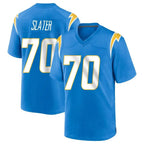 Choea LA.Chargers #70 Rashawn Slater Player Blue Home Game Stitched Jerseys