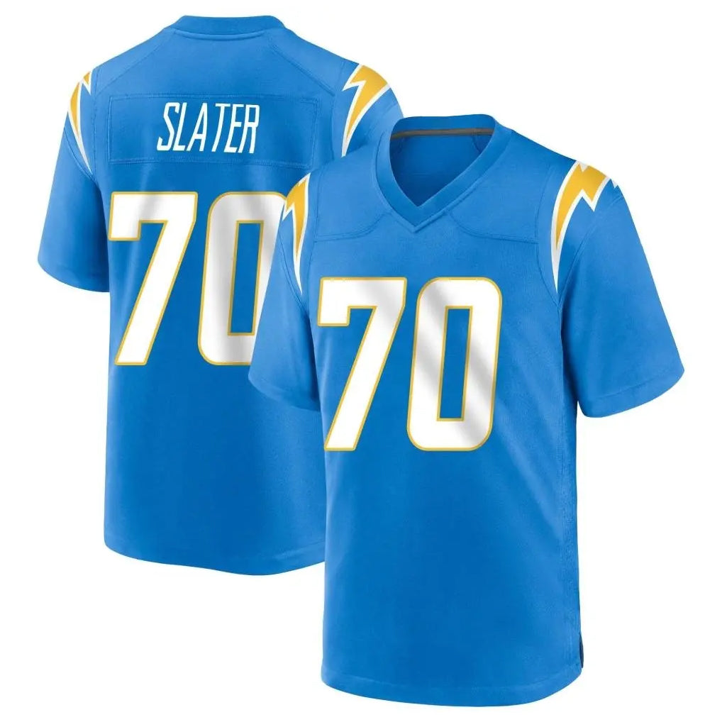 Choea LA.Chargers #70 Rashawn Slater Player Blue Home Game Stitched Jerseys