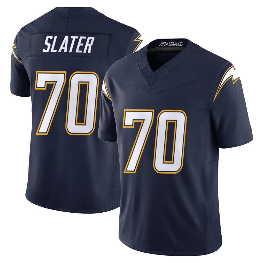 Choea LA.Chargers #70 Rashawn Slater Player Navy Vapor F.U.S.E. Limited Home Game Stitched Jerseys
