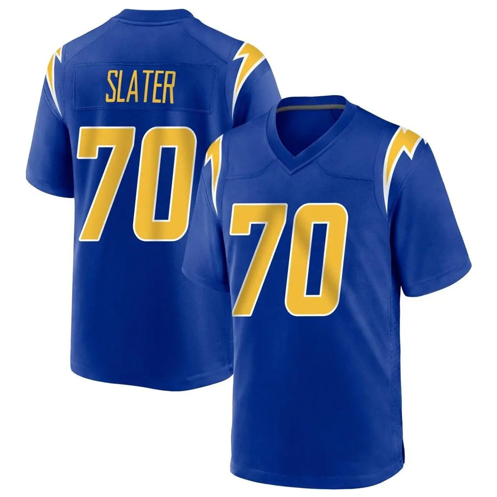 Choea LA.Chargers #70 Rashawn Slater Player Royal Home Game Stitched Jerseys