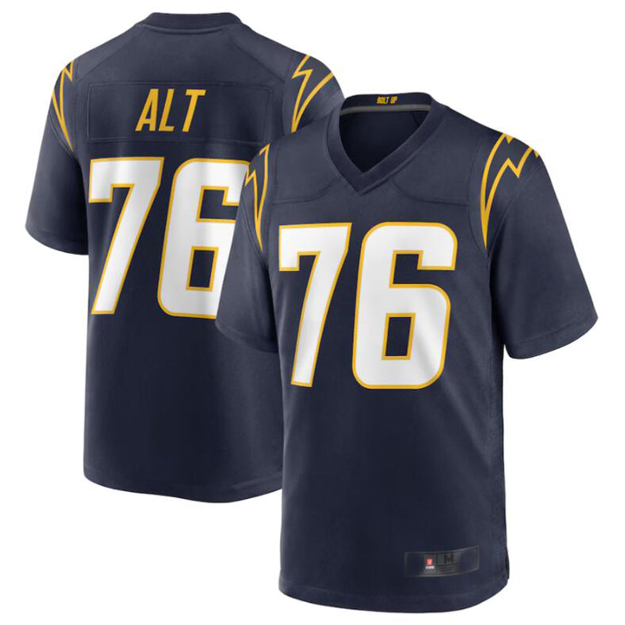 Choea LA.Chargers #76 Joe Alt Navy 2024 Draft First Round Pick Player Game Jersey American Stitched Jersey