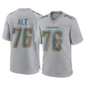 Choea LA.Chargers #76 Joe Alt Player Gray Atmosphere Fashion Home Game Stitched Jerseys