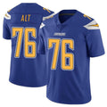 Choea LA.Chargers #76 Joe Alt Player Royal Limited Color Rush Vapor Untouchable Home Game Stitched Jerseys