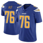 Choea LA.Chargers #76 Joe Alt Player Royal Limited Color Rush Vapor Untouchable Home Game Stitched Jerseys