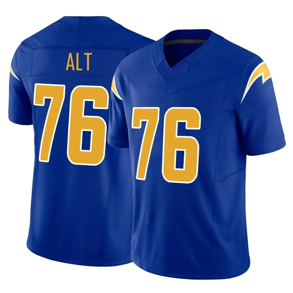 Choea LA.Chargers #76 Joe Alt Player Royal Limited Vapor F.U.S.E. Home Game Stitched Jerseys