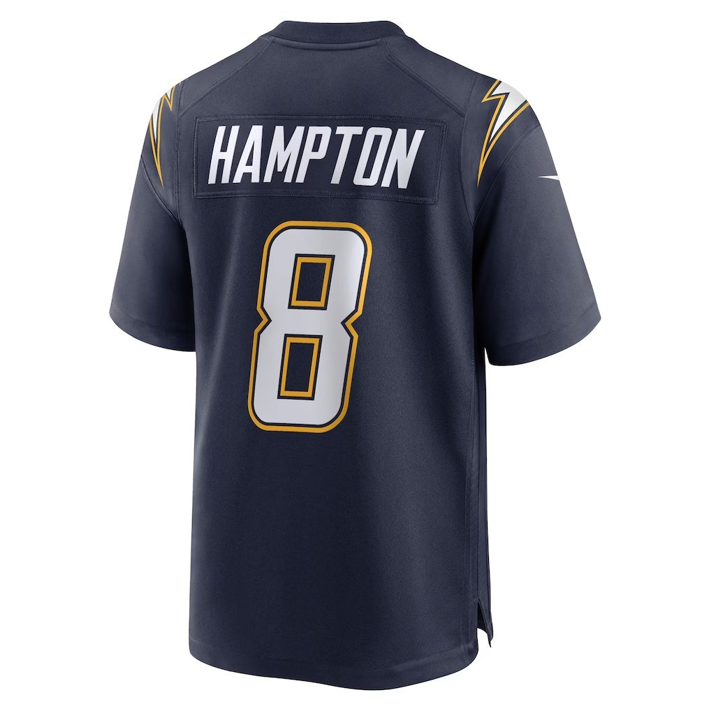 Choea LA.Chargers #8 Omarion Hampton Navy Alternate Super Chargers Game Player Stitched Jerseys